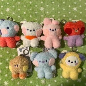 BT21 7 Minini Cooky, Koya, Shooky, RJ, Chimmy, Tata & Mang Keychains Line Friend